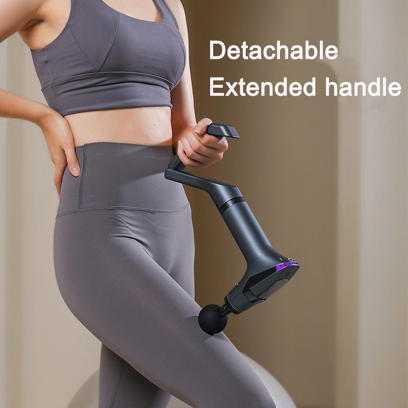 Extended Handle Percussion Massage Gun with Pull Strap
