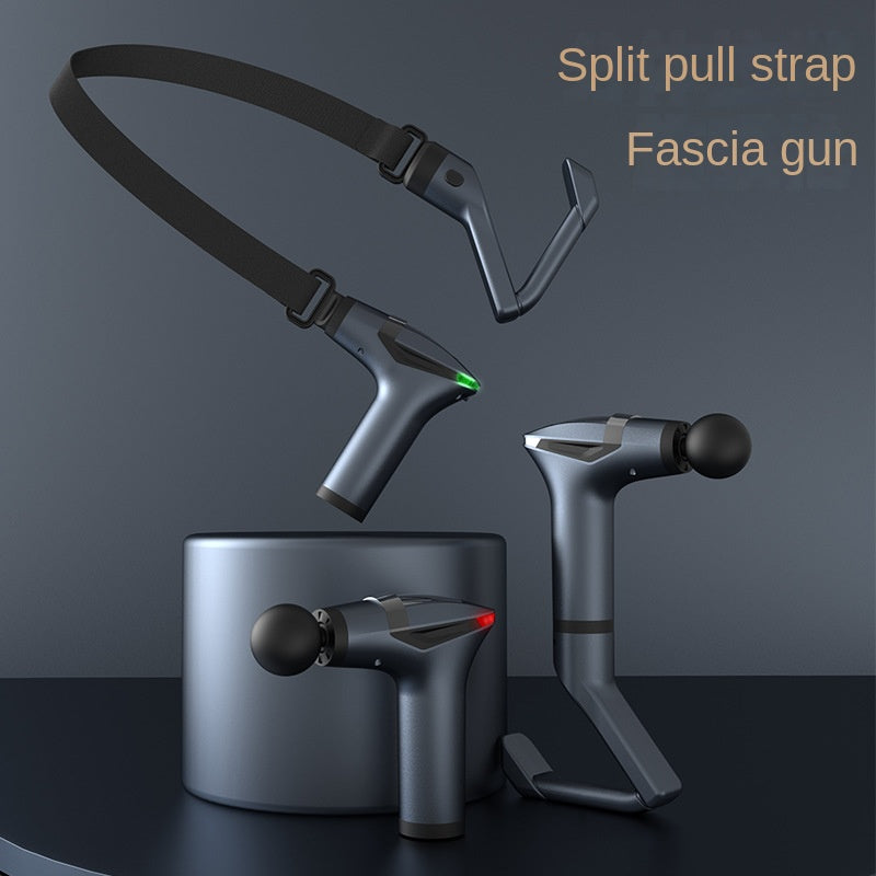 Extended Handle Percussion Massage Gun with Pull Strap