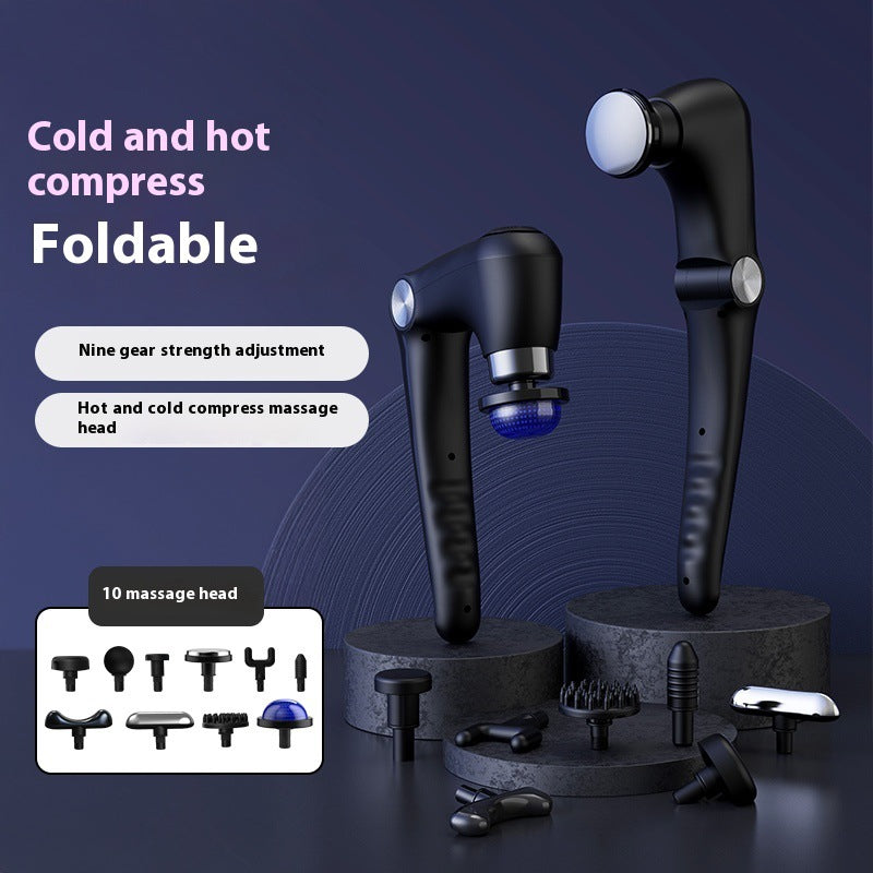Foldable Hot & Cold Percussion Massage Gun – USB Rechargeable