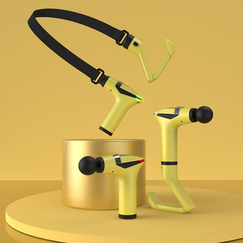 Extended Handle Percussion Massage Gun with Pull Strap